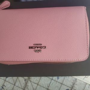 COACH Dusty Rose (Pink) Zip All around Wallet